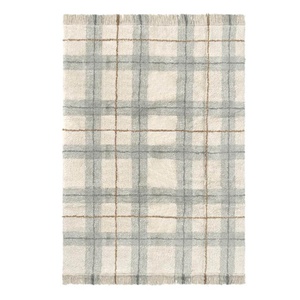 Waschbarer Teppich 90x120cm TARTAN Wouf wouf Lorena Canals blue sage
