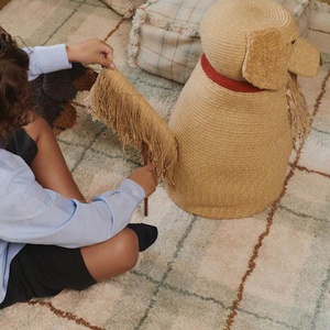 Waschbarer Teppich 90x120cm TARTAN Wouf wouf Lorena Canals blue sage