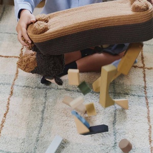 Waschbarer Teppich 90x120cm TARTAN Wouf wouf Lorena Canals blue sage