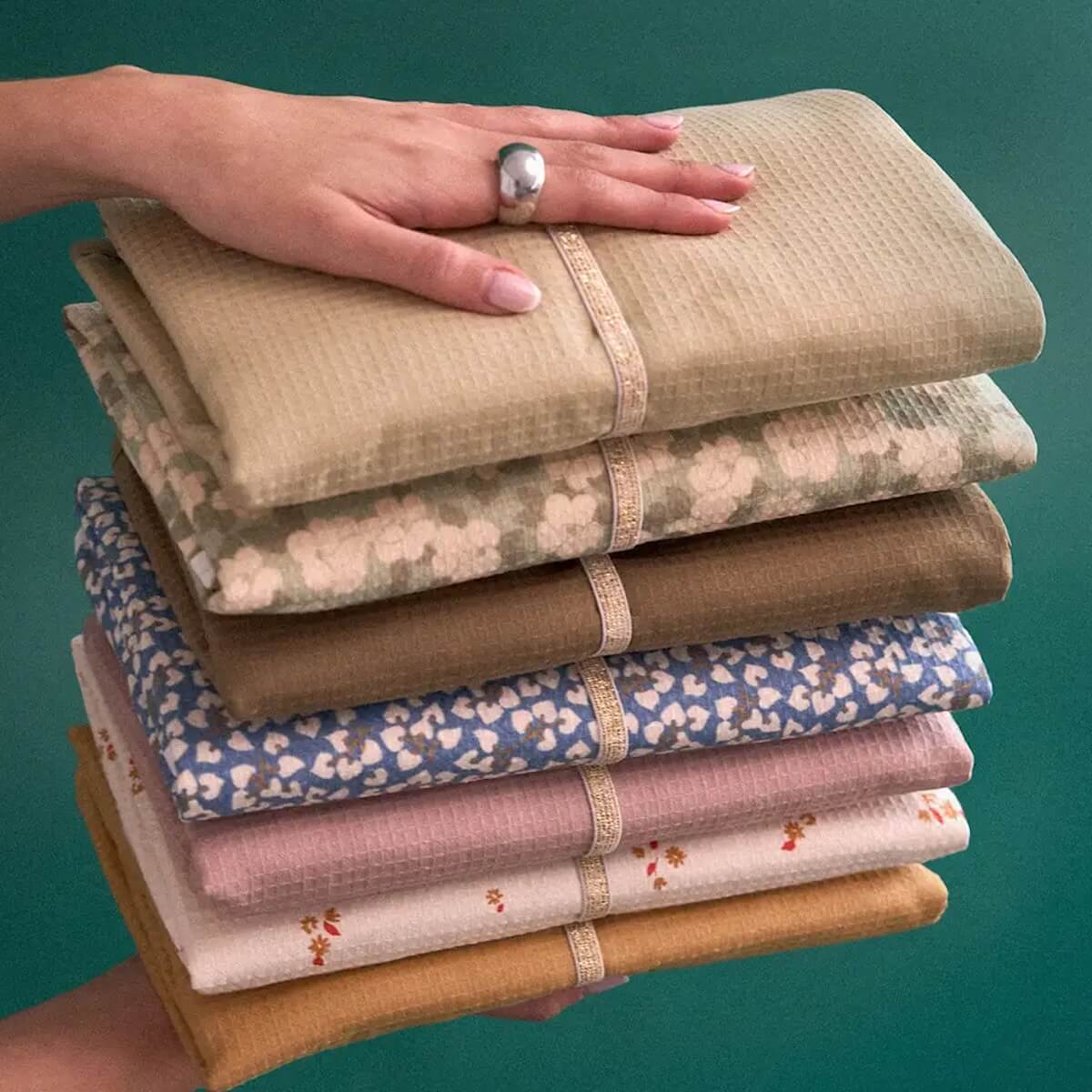 Wasserdichte Wickelauflage MOZART 68x50cm Nobodinoz Green Sakura