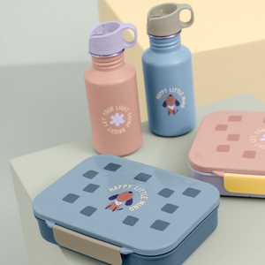 Wasserflasche PATTERN PARTY Laessig blau grün