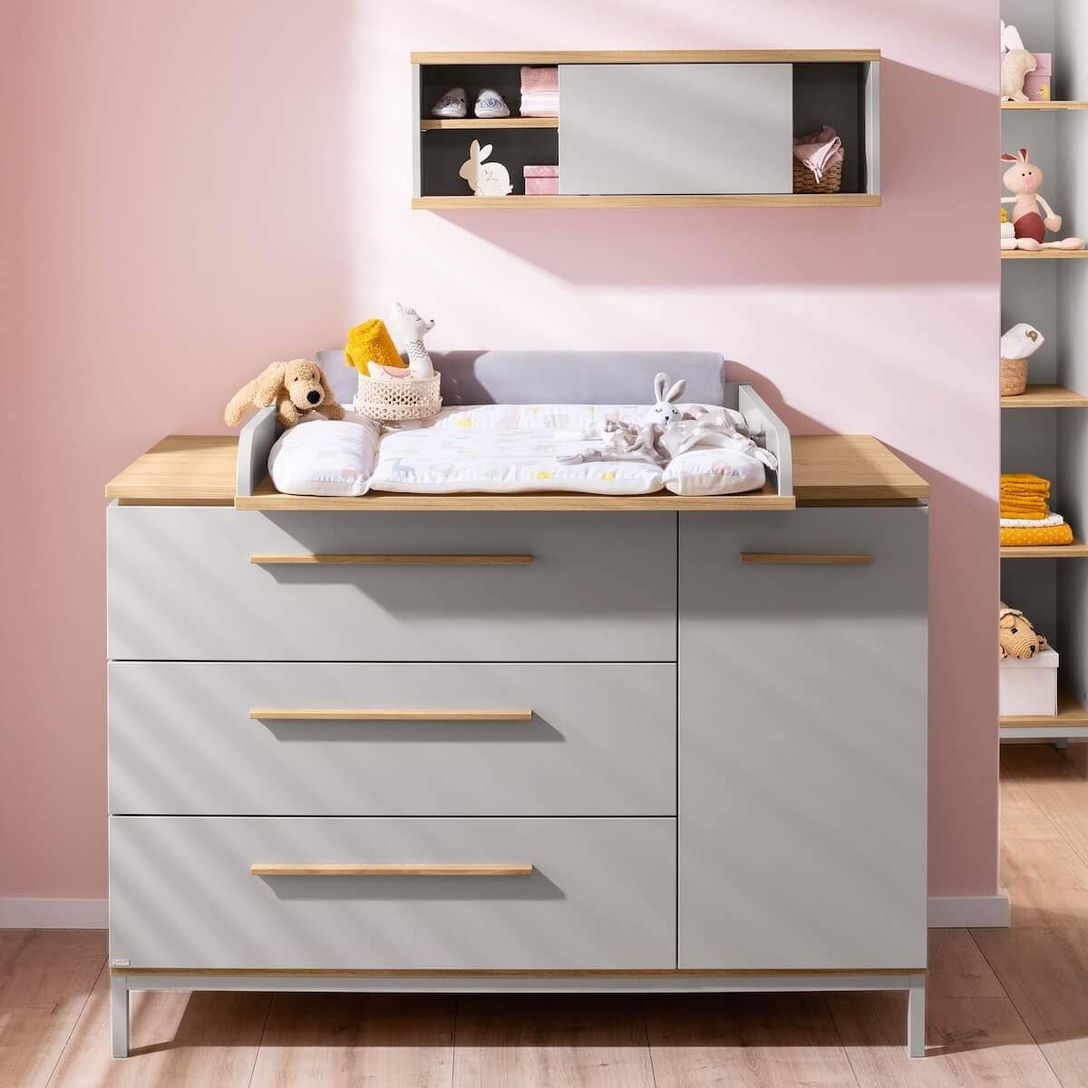 Wechselansatz breit, für Kommode 129 553 4 BENNE Paidi Eiche Montana Schiefergrau