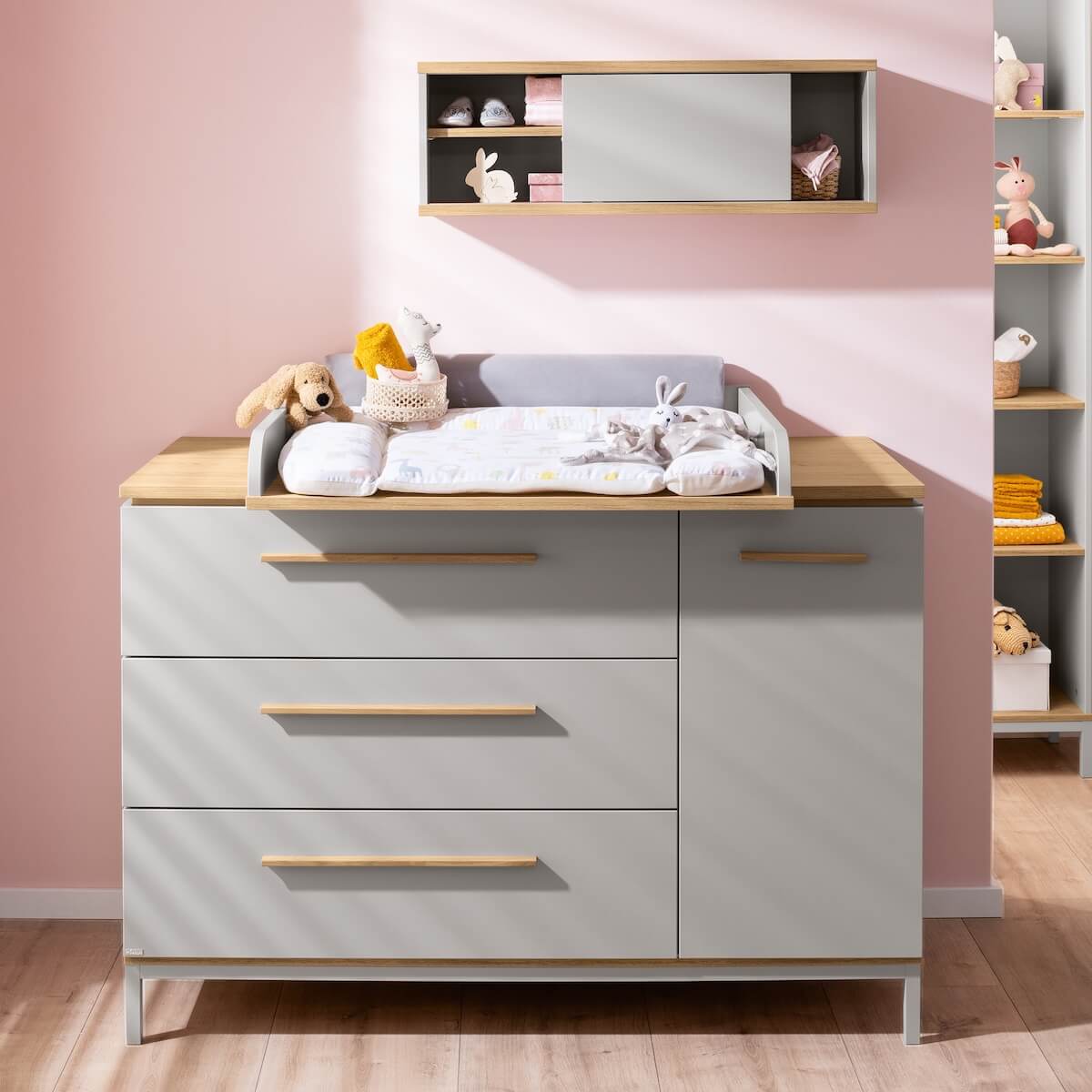 Wechselansatz breit, für Kommode 129 553 4 BENNE Paidi Eiche Montana Schiefergrau