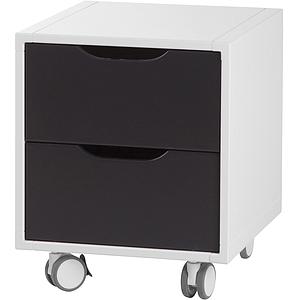 WHITE by Flexa Caisson à roulette blanc laqué et gris anthracite