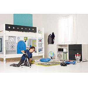 WHITE by Flexa Caisson à roulette blanc laqué et gris anthracite