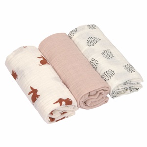 Wickel- & Schmusedecke M Little Forest Rabbit 3 Stück 60 x 60 Laessig