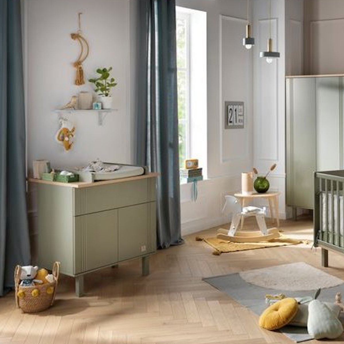 Wickelauflage ELEONORE Sauthon kaki