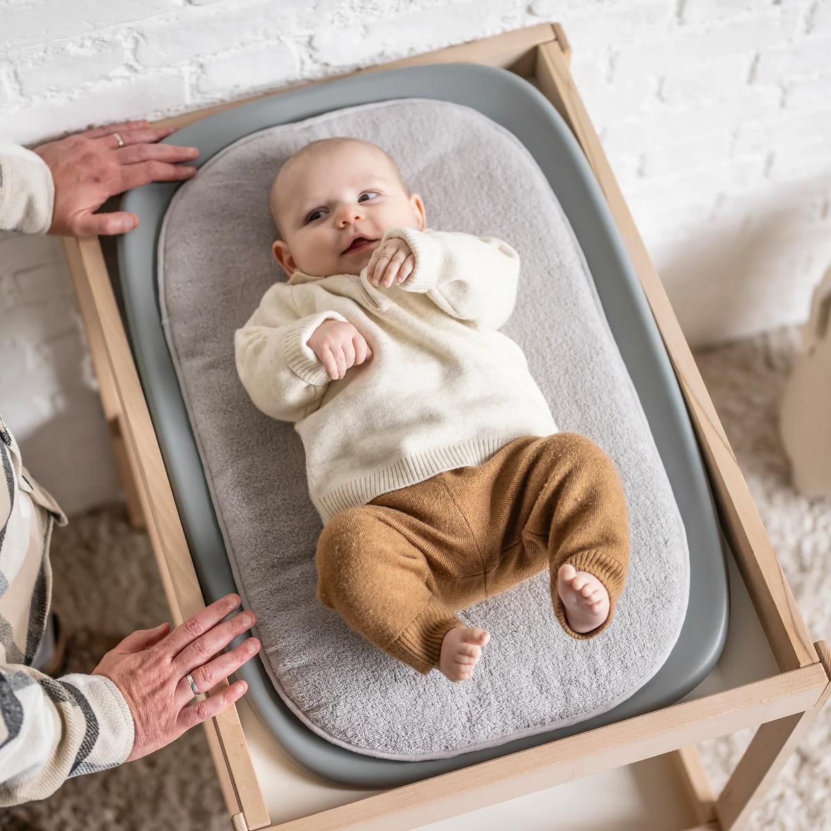 Wickelauflagekissen Nattou grauer Schwamm