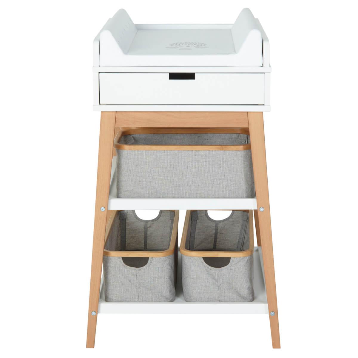 Wickelkommode 1 Schublade HIP Quax weiß-natural