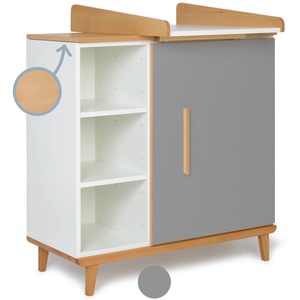 Wickelkommode 1 Tür 3 Nischen NADO Retro Buche slate grey