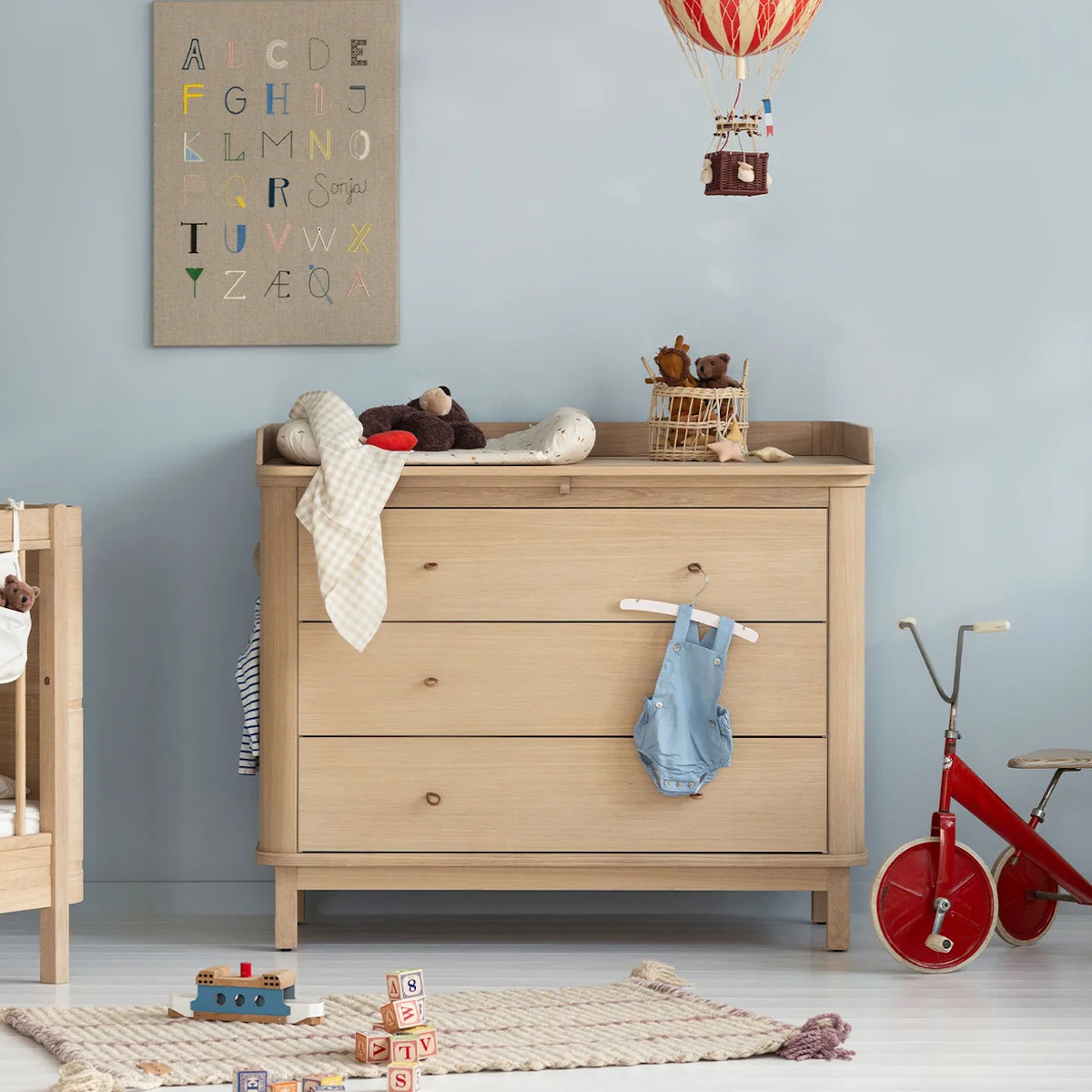 Wickelplatte WOOD Eiche für Kommode Oliver Furniture