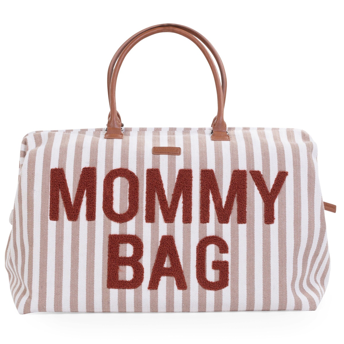 Wickeltasche MOMMY BAG STREIFEN Childhome nude terracotta