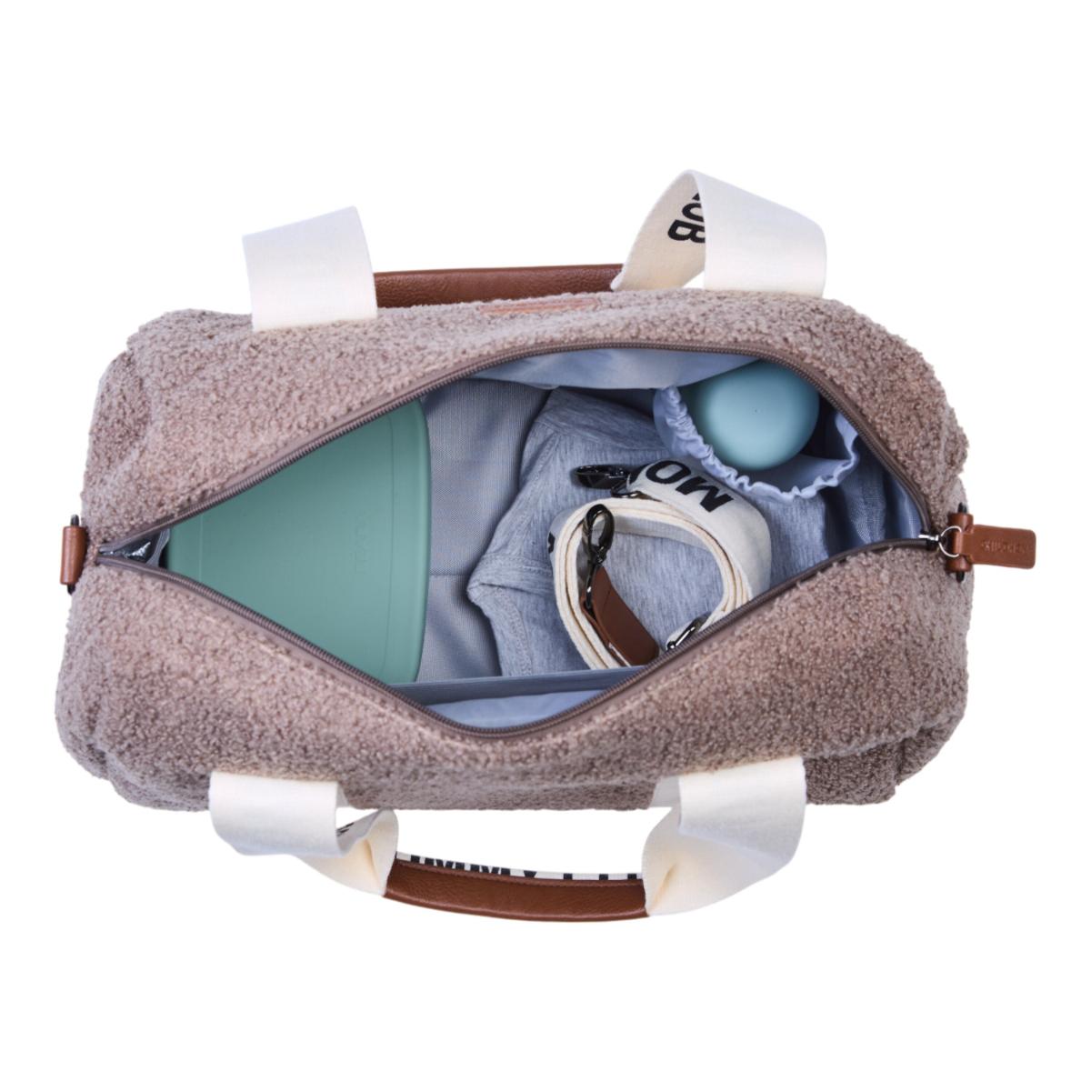 Wickeltasche MOMMY CLUB SIGNATURE Childhome Teddy soft brown