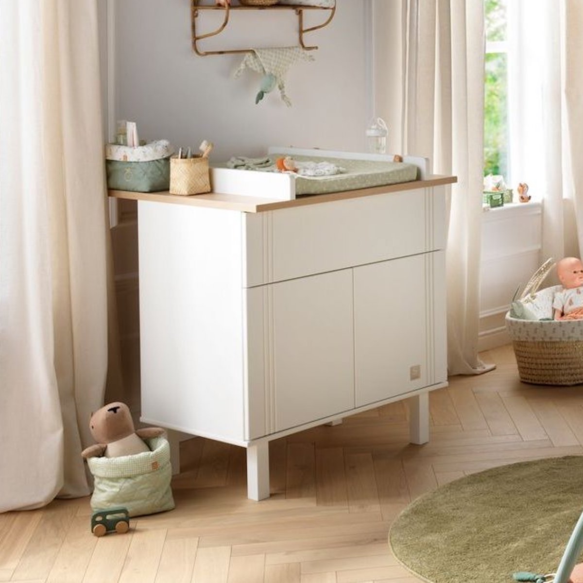 Wickeltisch ELEONORE Sauthon weiß