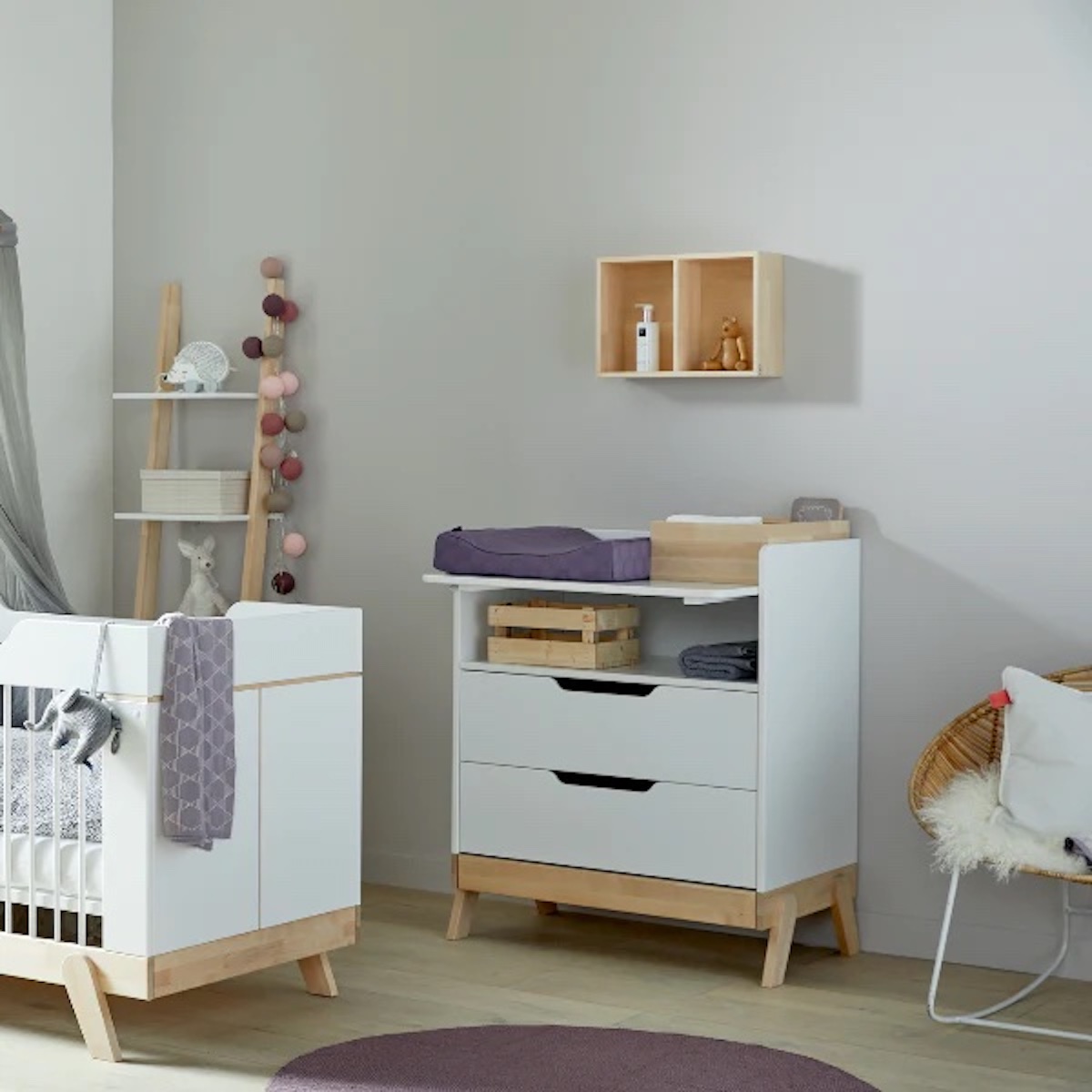 Wickeltisch Mit 2 Schubladen LIFETIME