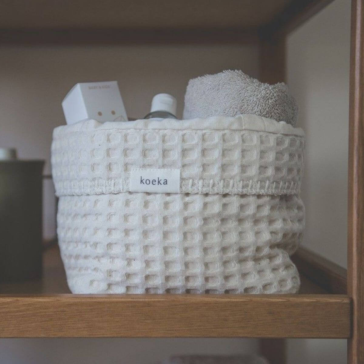 Wickeltischkörbchen 15x15cm ANTWERP Koeka natural