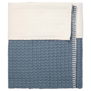 Wiegedecke Baumwolle Fleece Amsterdam Koeka bluestone