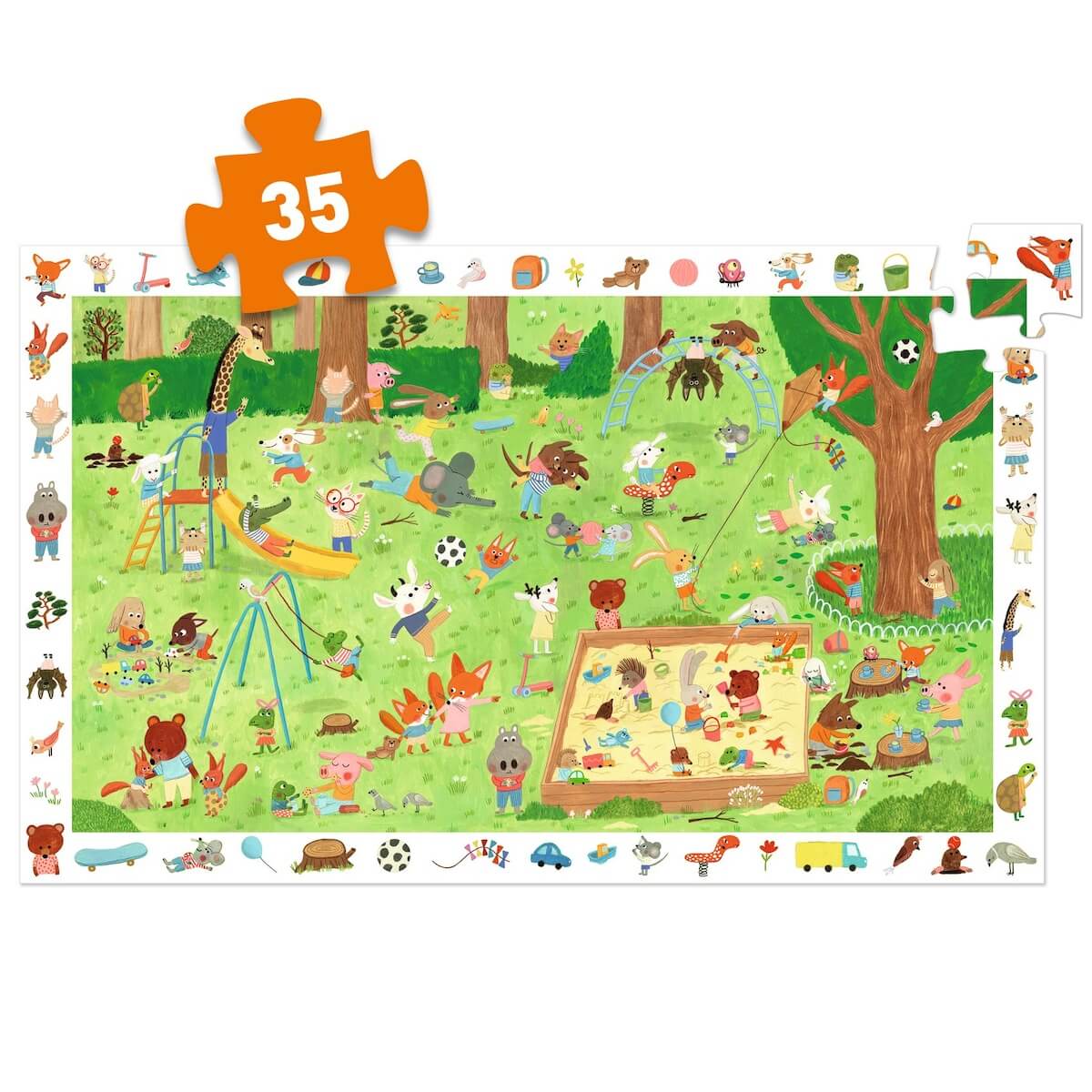 Wimmelpuzzle Spielplatz Djeco