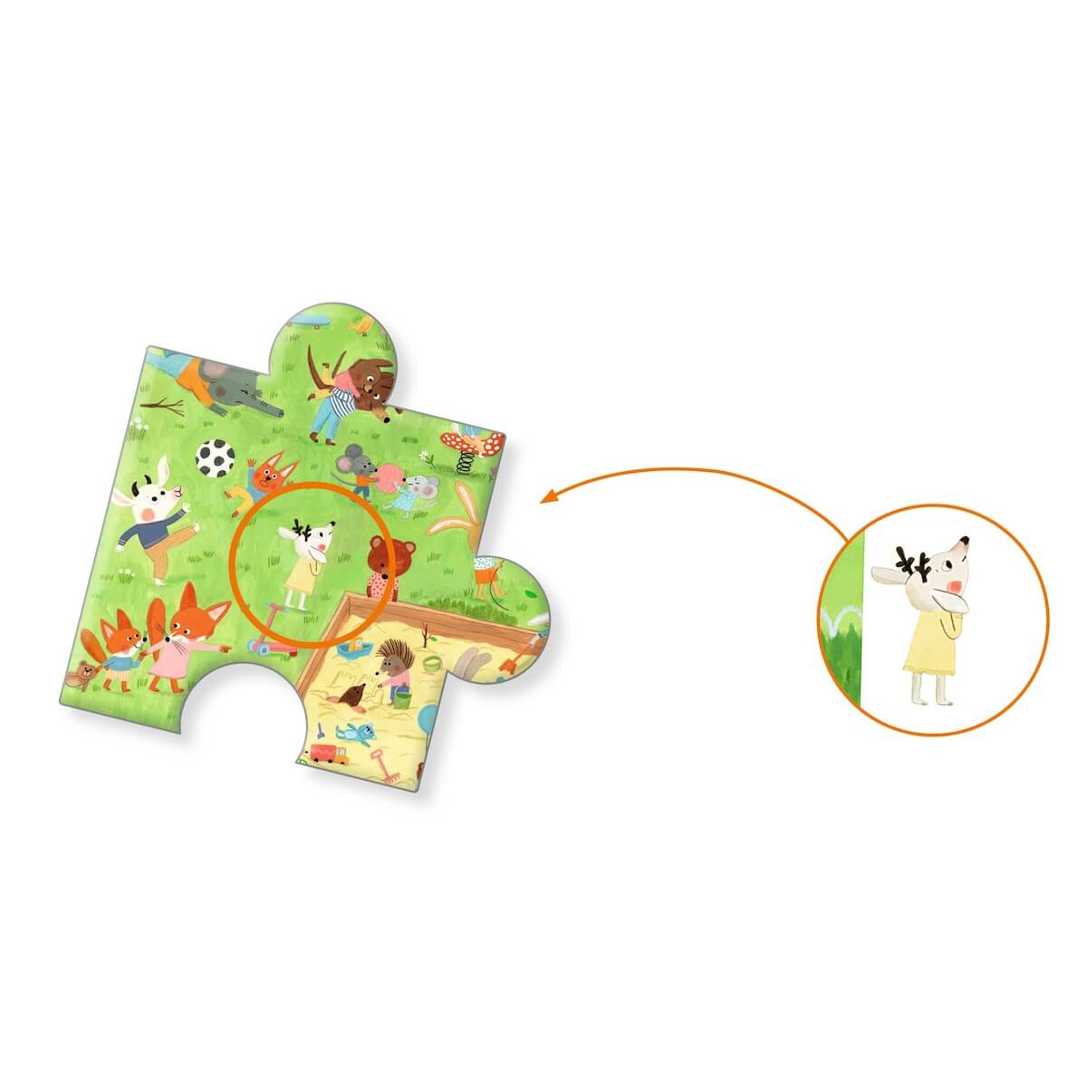 Wimmelpuzzle Spielplatz Djeco