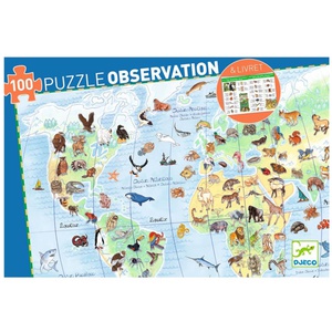 Wimmelpuzzle Tiere der Erde-booklet Djeco