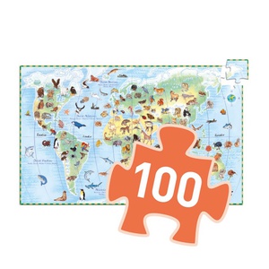 Wimmelpuzzle Tiere der Erde-booklet Djeco