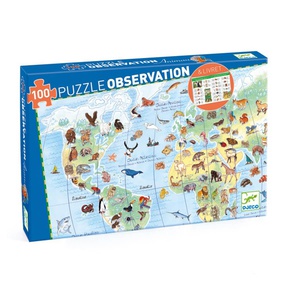 Wimmelpuzzle Tiere der Erde-booklet Djeco