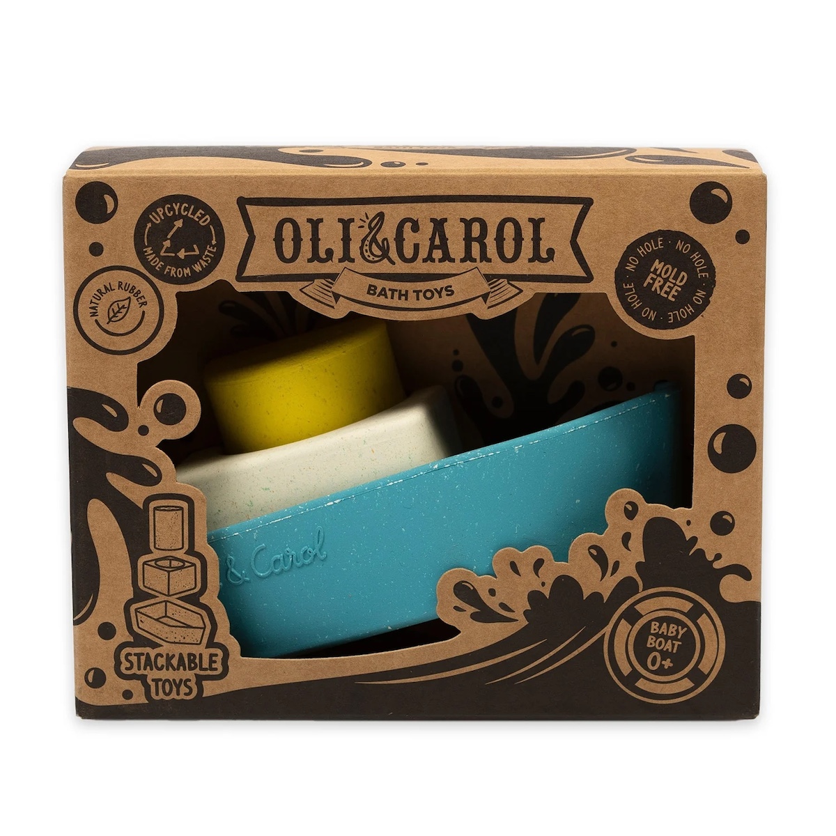 Zahnungswagen UPCYCLED BOAT Oli und Carol gelb