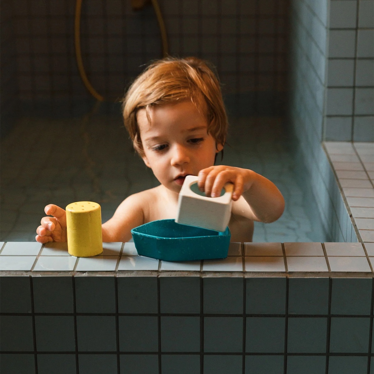 Zahnungswagen UPCYCLED BOAT Oli und Carol gelb