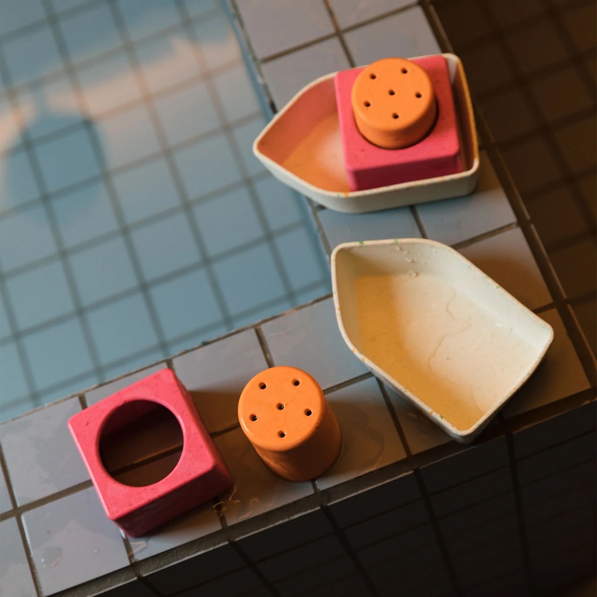 Zahnungswagen UPCYCLED BOAT Oli und Carol orange