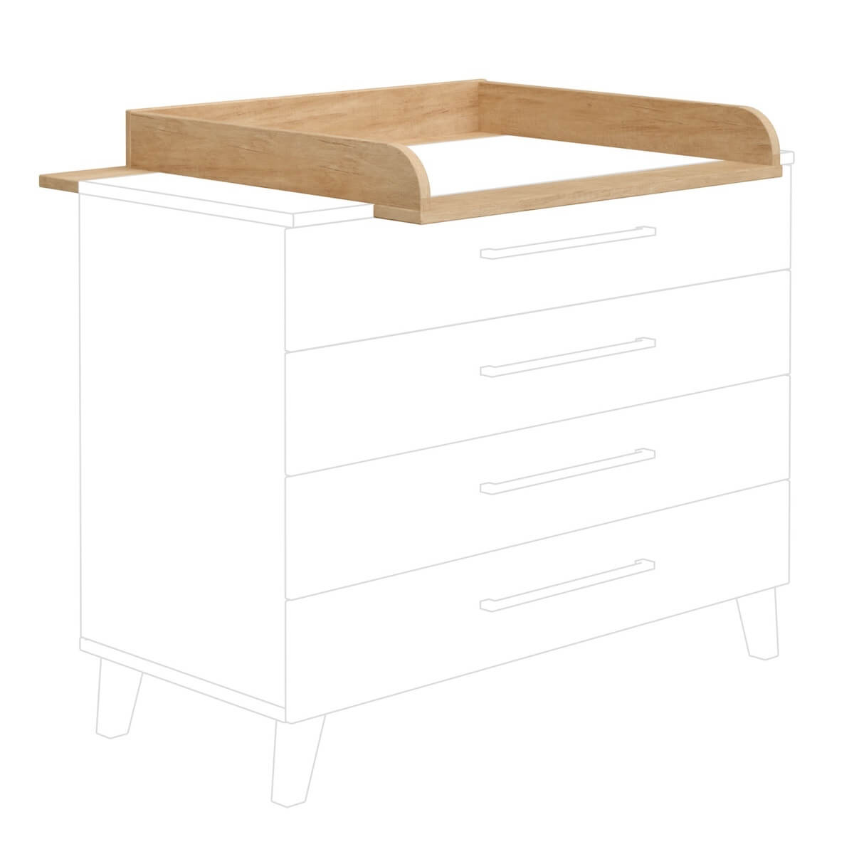 Zubehör für Kommode austauschen 135 550 4 OSCAR Paidi Eiche Nebraska